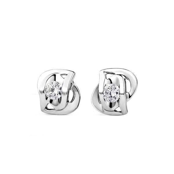 Echt 1.20 ct Aus der Erde Abgebauter Natürlicher Diamant Ohrstecker Weißgold