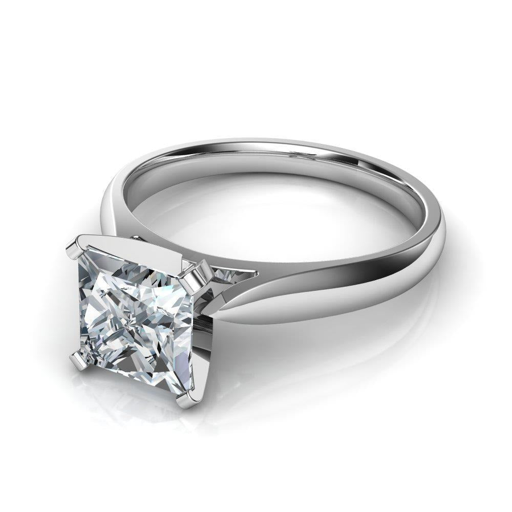 Echt 2,25 Karat Solitär-Aus der Erde Abgebauter Natürlicher Diamant-Jubiläumsring aus 14 Karat echtem Weißgold