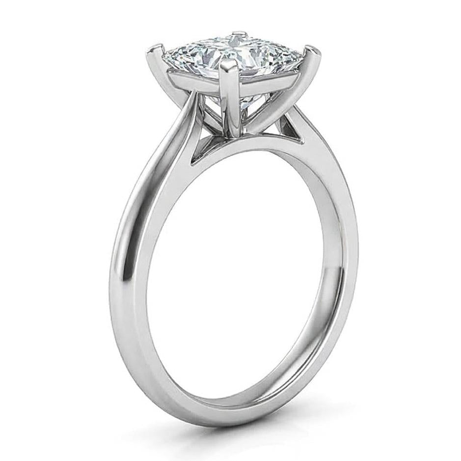Echt 2,25 Karat Solitär-Aus der Erde Abgebauter Natürlicher Diamant-Jubiläumsring aus 14 Karat echtem Weißgold