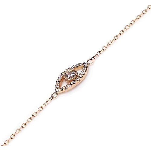 Echt Augenform Lünette Set Armband 1,30 Karat Gelbgold Schmuck