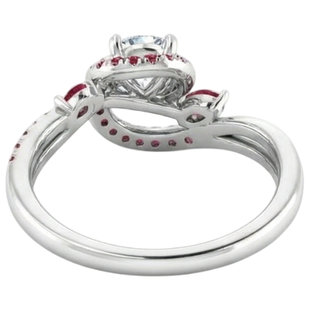 Echt Aus der Erde Abgebauter Natürlicher Diamantring 1.65 Karat Burmese Rubin Damen Schmuck