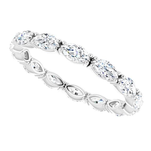 Echt Damen Eternity Band mit Marquise-Schliff 1,40 Karat