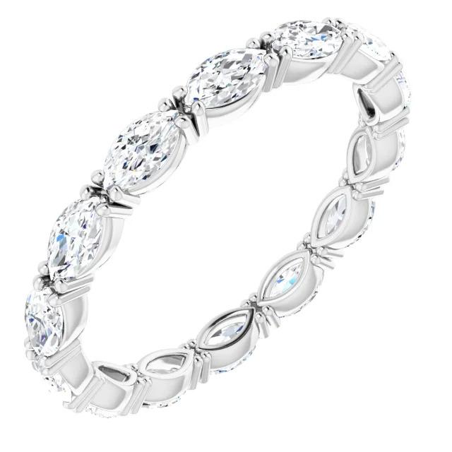 Echt Damen Eternity Band mit Marquise-Schliff 1,40 Karat