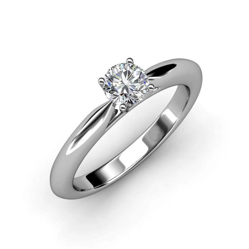 Echt Aus der Erde Abgebauter Natürlicher Diamant 1.50 Karat Solitär-Verlobungsring mit Rundschliff