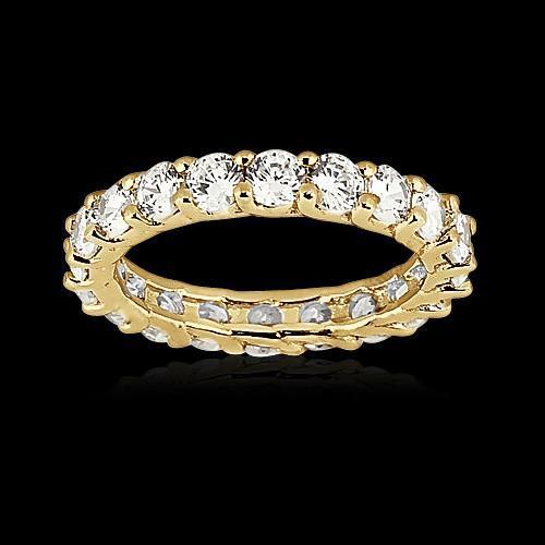 Echt Diamant 3 ct. Verlobungsband für Damen in Gelbgold Neu