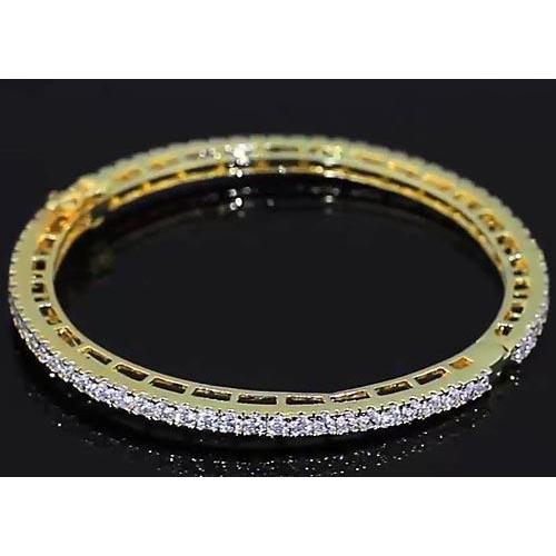 Echt Diamant Damen Armreif 4 Karat Gelbgold 14K Schmuck Neu