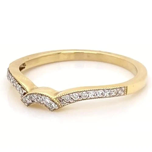 Echt Diamant Ehering 0,75 Karat Damen Gelbgold 14K Schmuck