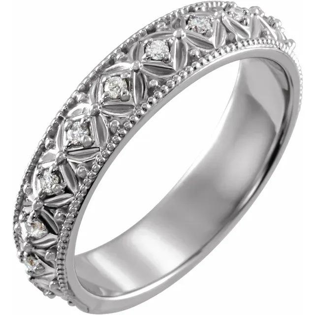 Echt Diamant Ehering 1,20 Karat Vintage Style Schmuck