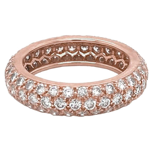 Echt Diamant Eternity Band 3.36 Karat Roségold Damen Schmuck
