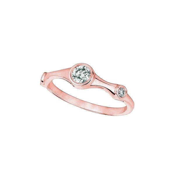 Echt Diamant Fancy Ring 0,31 Karat 14K Roségold halbe Ewigkeit Band