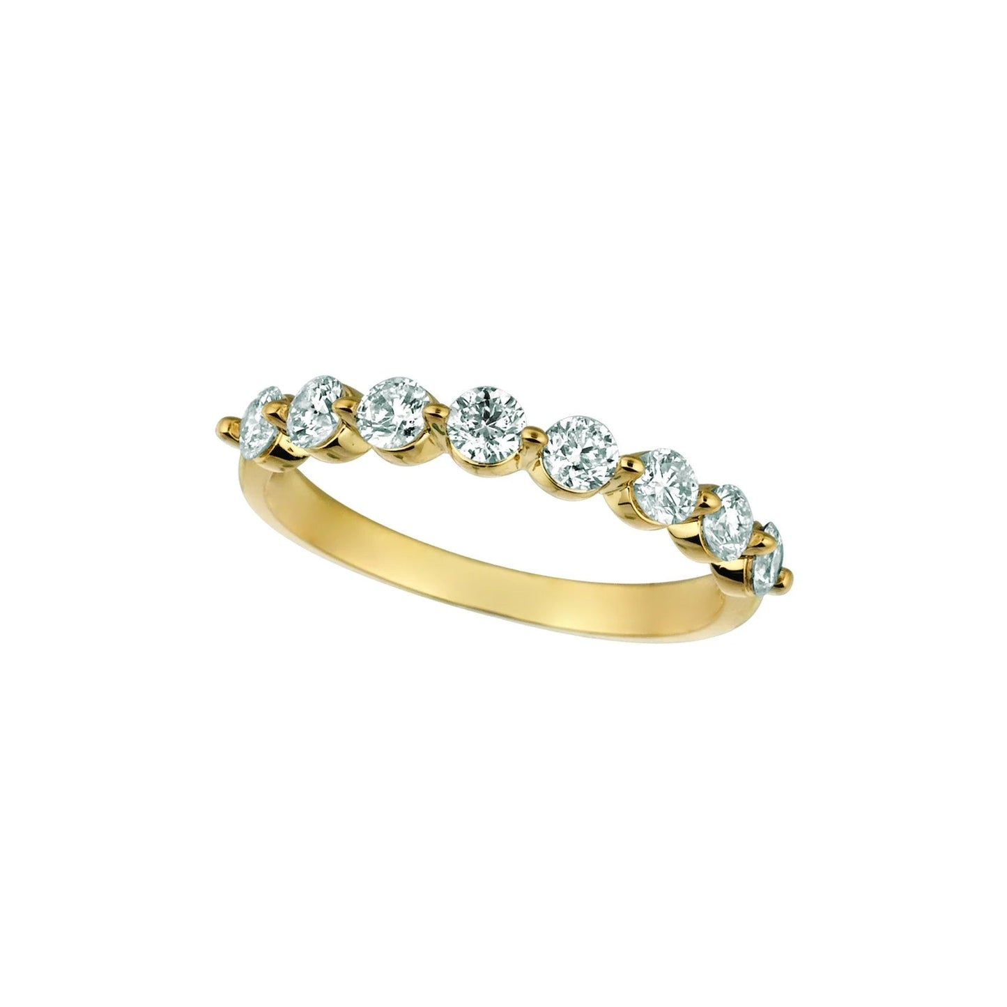 Echt Diamant Halbe Ewigkeit Band 0,75 Karat Gelbgold 14K