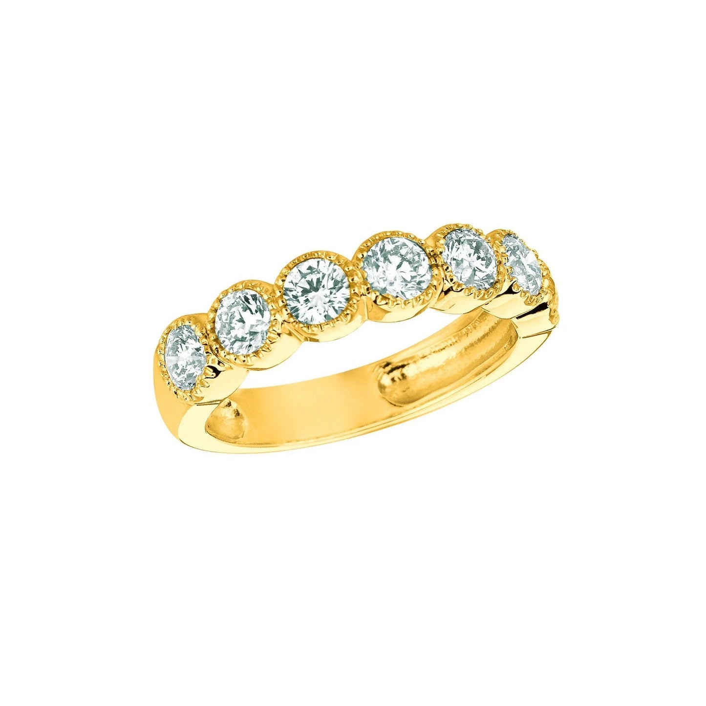 Echt Diamant Halbe Ewigkeit Band 1,40 Karat 14K Gelbgold