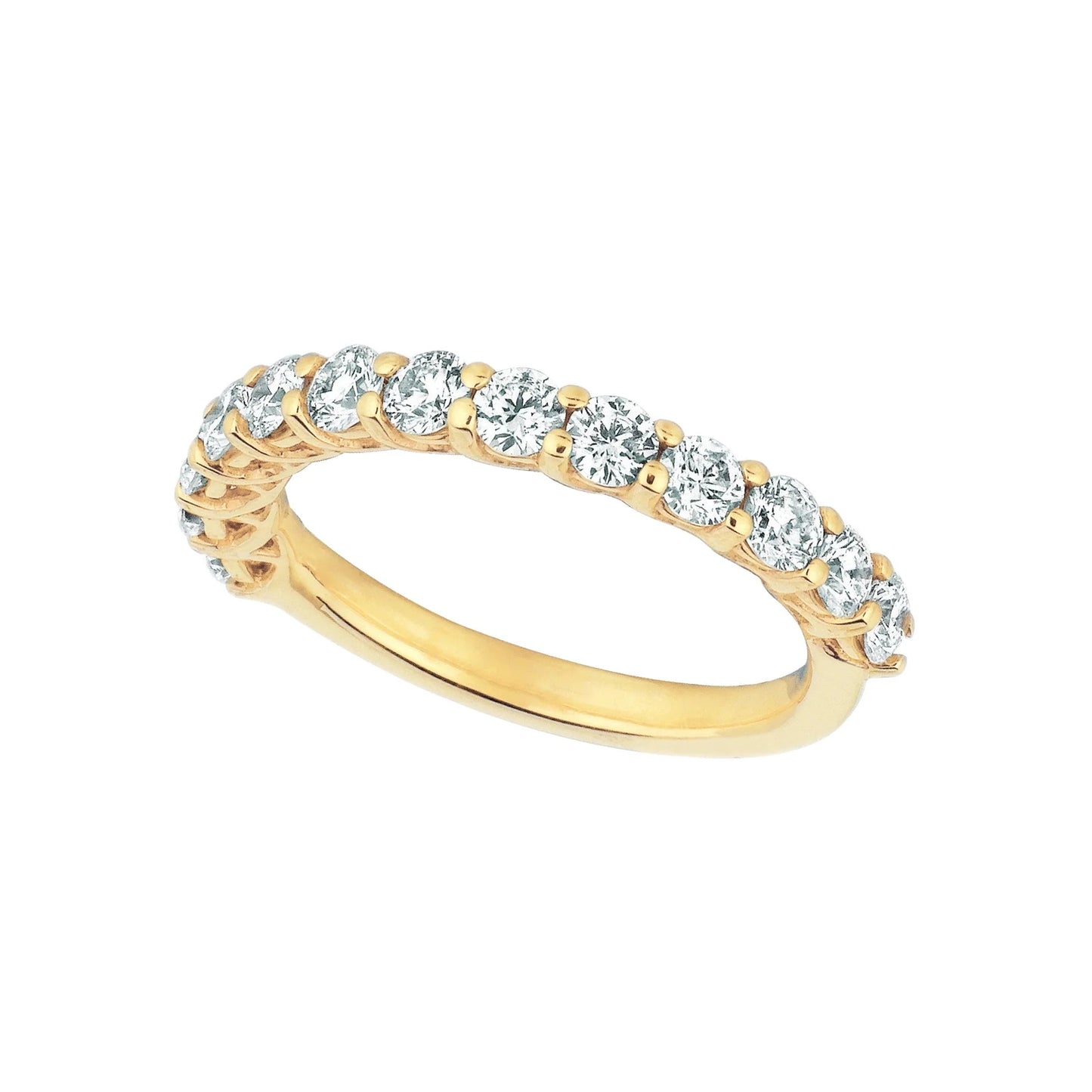 Echt Diamant Halbe Ewigkeit Bandring 1,33 Karat 14K Gelbgold