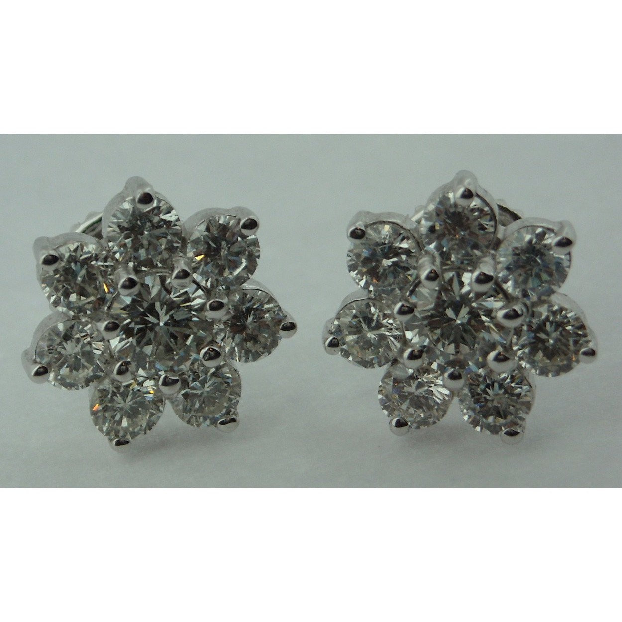 Echt Aus der Erde Abgebauter Natürlicher Diamant Halo Ohrstecker 5 Karat Marke Weißgold Damen G Vs1 Rund