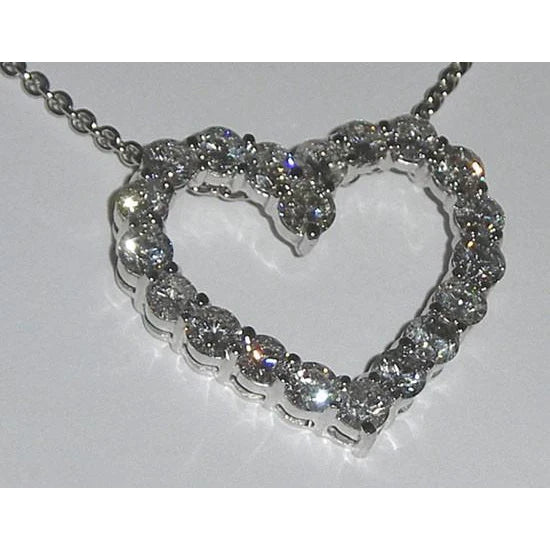 Echt Diamant-Halskette mit herzförmigem Anhänger