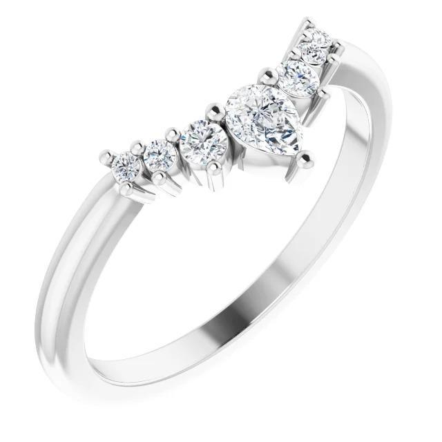 Echt Diamant-Hochzeits-Jubiläumsband 0,75 Karat Damenschmuck