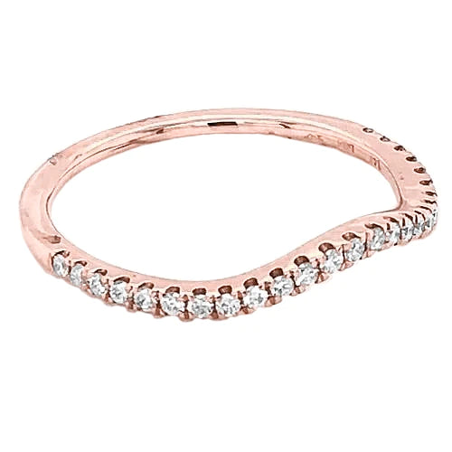 Echt Diamant Jubiläumsband 1 Karat Roségold 14K Damenschmuck Neu