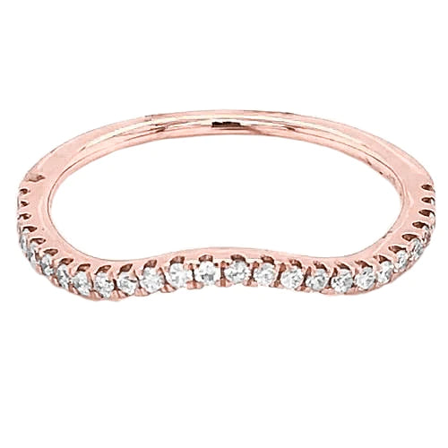 Echt Diamant Jubiläumsband 1 Karat Roségold 14K Damenschmuck Neu