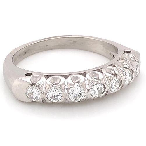 Echt Diamant Jubiläumsband 1,40 Karat F Vs1 Weißgold Schmuck Neu