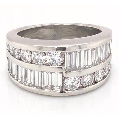Echt Diamant Jubiläumsband 4 Karat Krappenfassung Herren Schmuck Neu