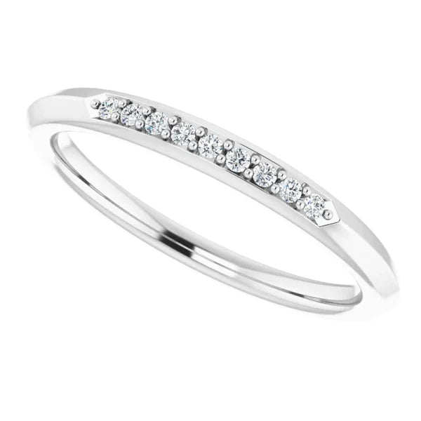 Echt Diamant Jubiläumsband Krappenfassung 0.54 Karat Damen Schmuck