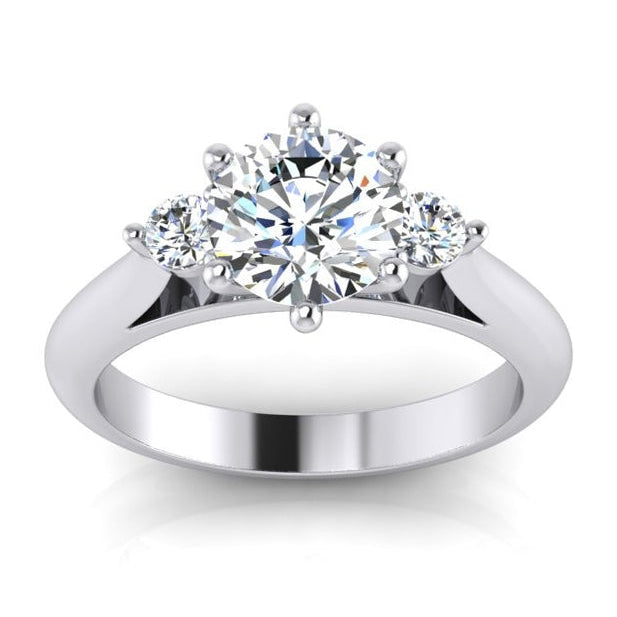 Echt Aus der Erde Abgebauter Natürlicher Diamant-Jubiläumsring