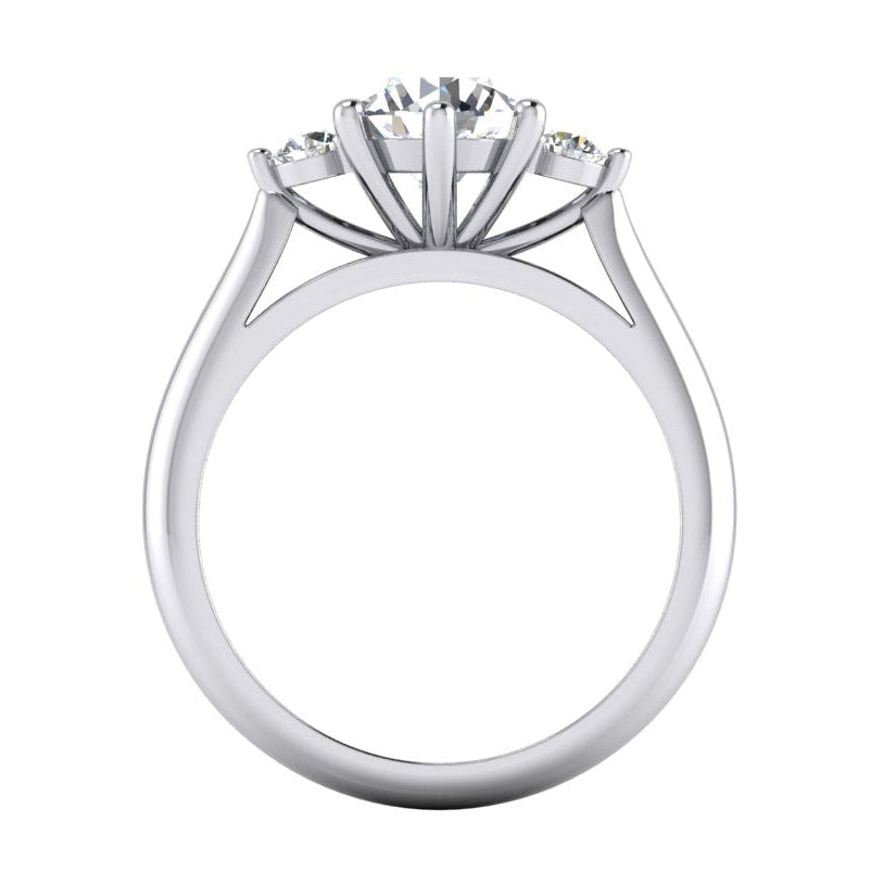 Echt Aus der Erde Abgebauter Natürlicher Diamant-Jubiläumsring