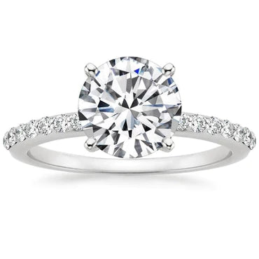 Echt Diamant-Jubiläumsring 3.50 Karat Weißgold 14K Schmuck Neu