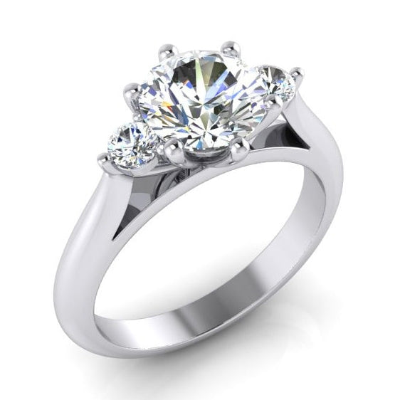 Echt Aus der Erde Abgebauter Natürlicher Diamant-Jubiläumsring