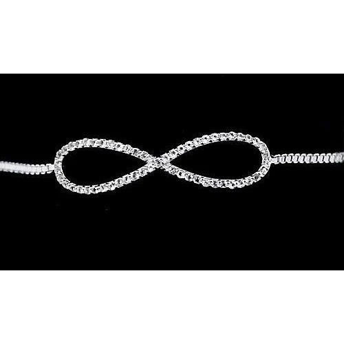 Echt Diamant Kettenarmband 4.20 Karat Unendlichkeitssymbol Damen Schmuck