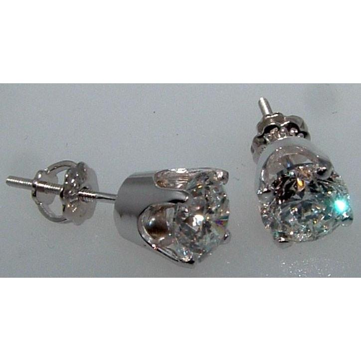 Echt Diamant Ohrstecker 2,50 ct. Platin Damenschmuck
