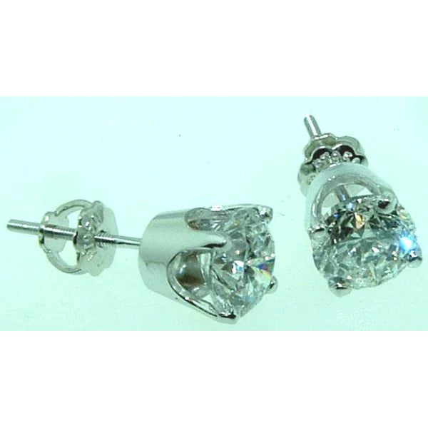 Echt Diamant Ohrstecker Kronenfassung Damenschmuck Runde
