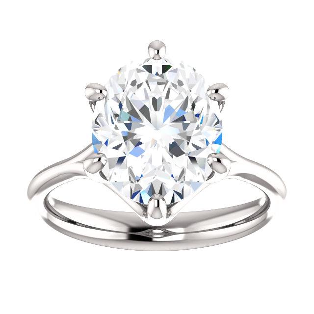 Echt Diamant Solitaire Verlobungsring 5 Karat Split Shank Damen Schmuck