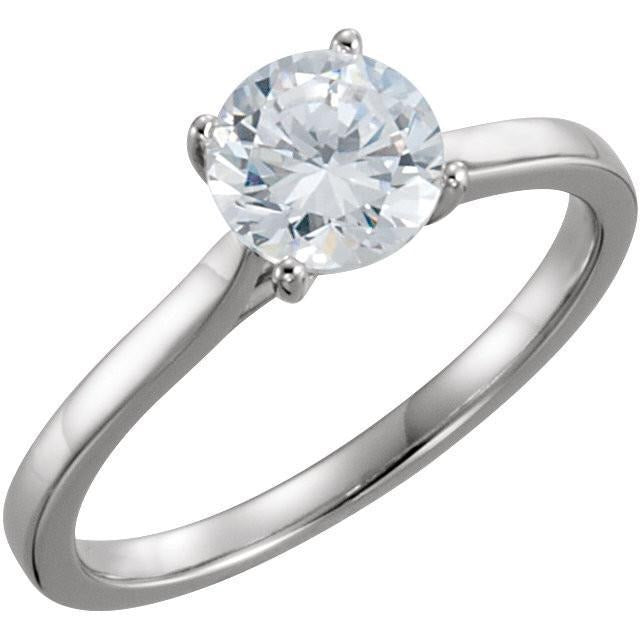 Echt Aus der Erde Abgebauter Natürlicher Diamant-Solitär-Verlobungsring 1 Karat Weißgold 14K