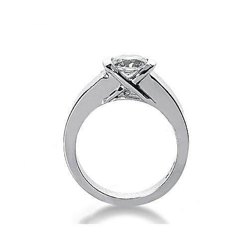Echt Aus der Erde Abgebauter Natürlicher Diamant-Solitär-Verlobungsring 1,51 Karat Weißgold 14K
