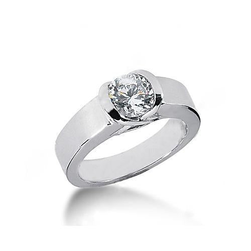 Echt Aus der Erde Abgebauter Natürlicher Diamant-Solitär-Verlobungsring 1,51 Karat Weißgold 14K