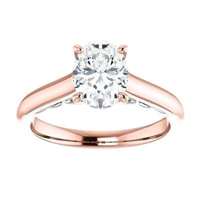 Echt Diamant Solitär-Verlobungsring 3,50 Karat Roségold Schmuck Neu