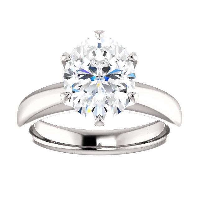 Echt Diamant-Solitär-Verlobungsring 5,10 Karat Krappenfassung Schmuck