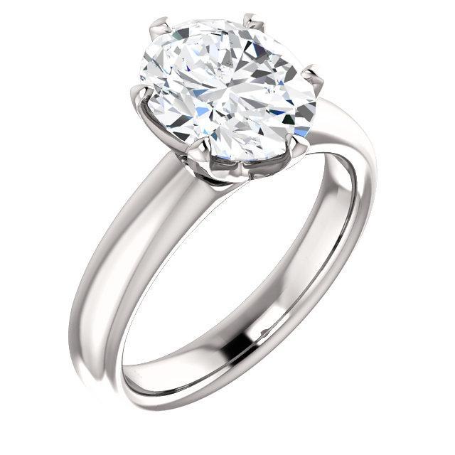 Echt Diamant-Solitär-Verlobungsring 5,10 Karat Krappenfassung Schmuck
