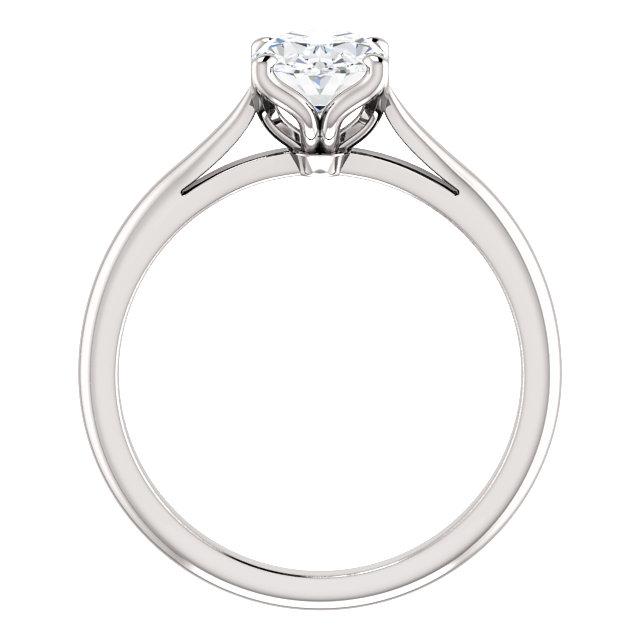Echt Diamant Solitär-Verlobungsring Oval 5 Karat Weißgold 14K