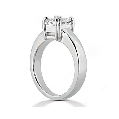 Echt Aus der Erde Abgebauter Natürlicher Diamant Solitärring mit Prinzessinnenschliff 0,75 ct. Weißgold 14K Neu
