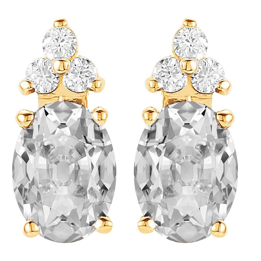 Echt Diamant Tropfen Ohrringe 14.50 Karat Oval alter Bergmann Gelbgold 14K