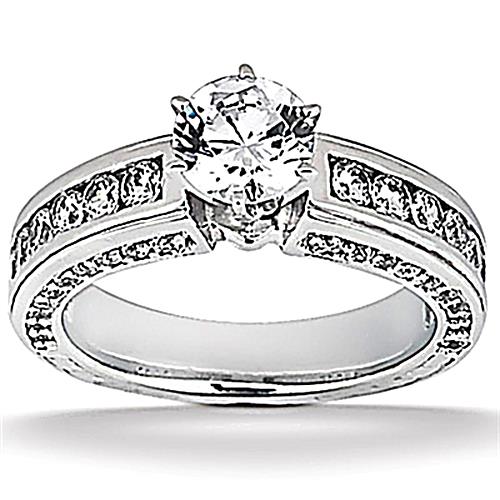 Echt Diamant-Verlobungsband-Set 3,50 Karat Goldring