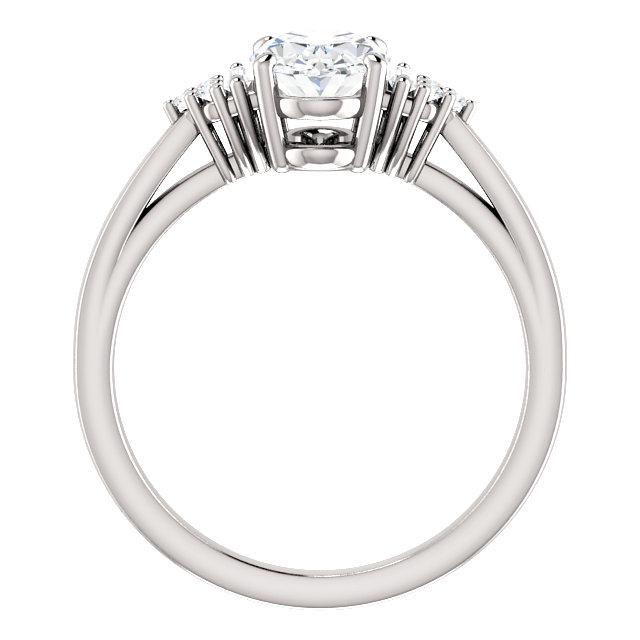 Echt Diamant-Verlobungsring 2,20 Karat Gespaltener Schaft Damen Schmuck
