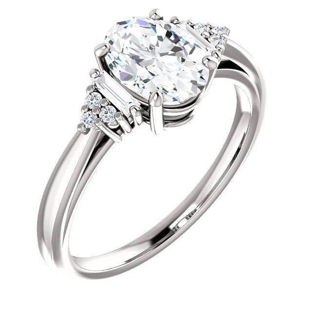 Echt Diamant-Verlobungsring 2,20 Karat Gespaltener Schaft Damen Schmuck