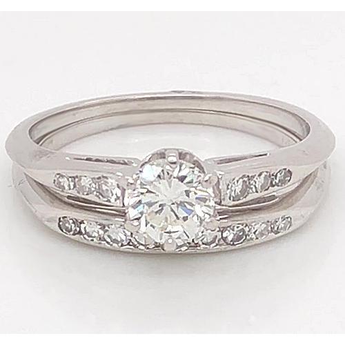 Echt Diamant-Verlobungsring-Set 1,75 Karat Damen Weißgold Schmuck 14K