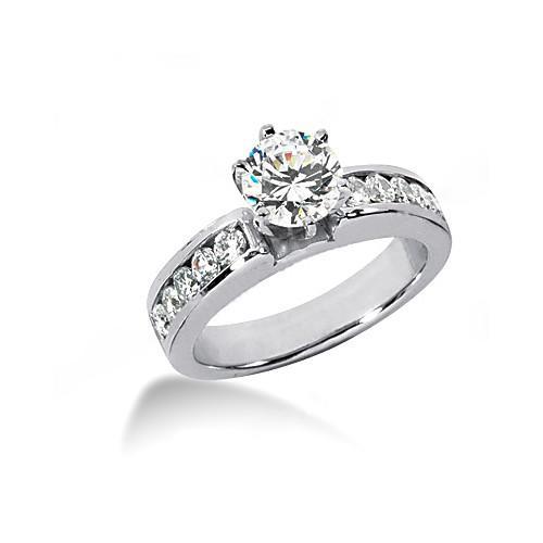 Echt Diamant Verlobungsring Set 2,11 Karat Weißgold Schmuck Neu