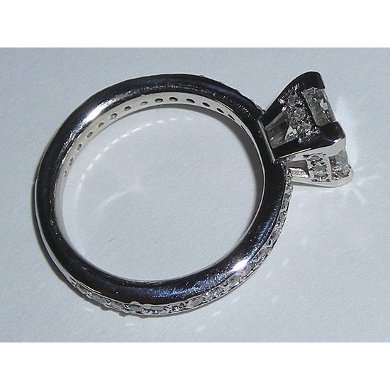 Echt Diamant-Verlobungsring-Set Weißgold 3,51 Karat