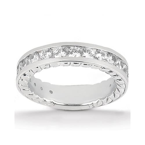Echt Aus der Erde Abgebauter Natürlicher Diamant-Verlobungsring mit Akzenten 4,21 Karat Weißgold 14K