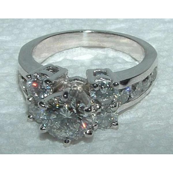 Echt Diamant-Verlobungsring und Band-Set 4,76 Karat Weißgold 14K